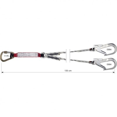 SHOCK ABSORBER LIMITED ROPE - Rope lanyard